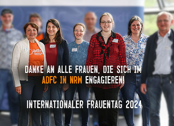 Unsere fünf Frauen im Landesvorstand des ADFC NRW: Martina Kocik, Rebecca Heinz, Anna Limbach, Susanne Niemann und Verena Reuter (v.l.n.r.)