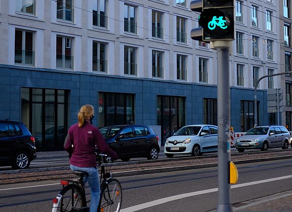 Sichere Ampelschaltung für den Radverkehr.