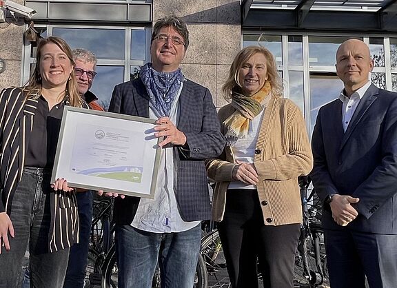 Zertifikatübergabe Fahrradfreundlicher Arbeitgeber an die BLB Niederlassung Düsseldorf 