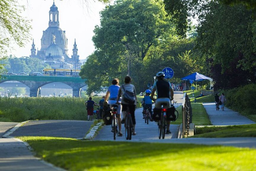 Elberadweg in Dresden