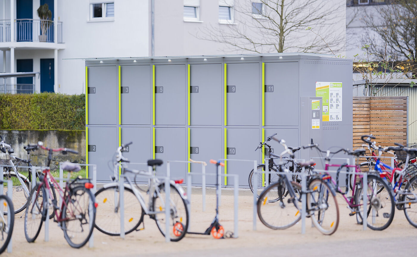 Fahrradabstellboxen der Firma Kienzler